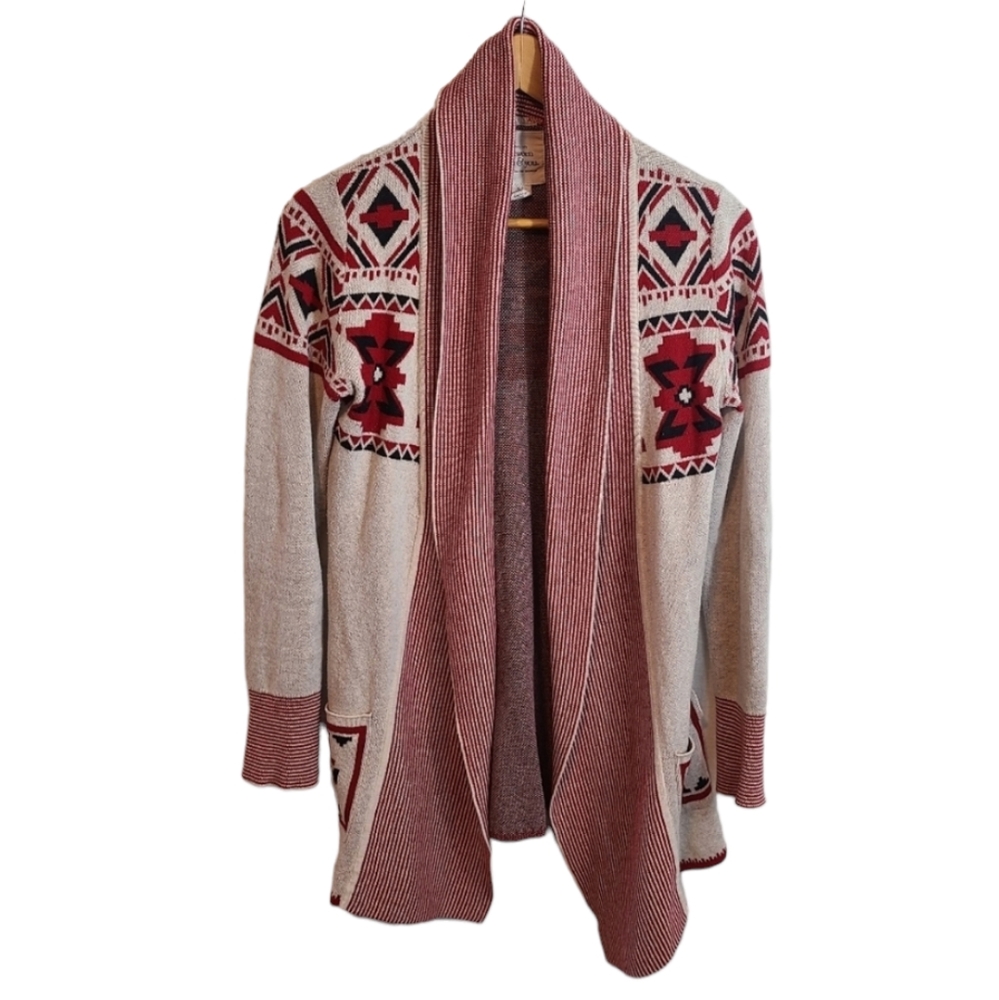 Between me & you Women's Aztec Open Front Cardigan Sweater